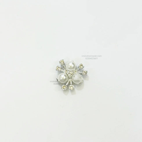 Pearl Flower Silver - 1 Pcs